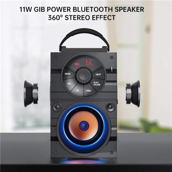 Portable Big Bluetooth Speakers with Light, Wireless with Subwoofer, FM Radio - Picture 2 of 6